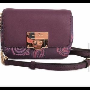 Michael Kors Small Tina Plum Paisley Bag.